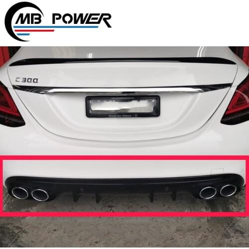 2019 C class w205 C43 diffuser and muffler tips W205 C200 C260 C300 sedan rear diffuser and exhaust pipes