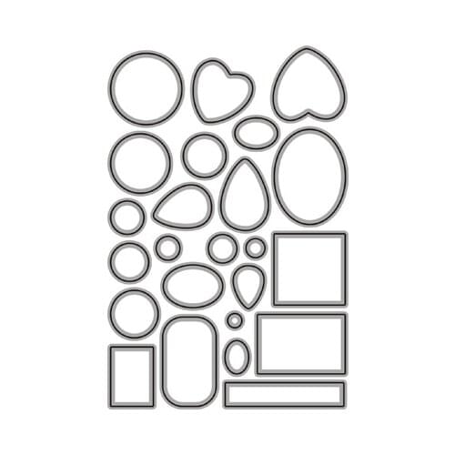 2021 AliliArts Metal Cutting Dies Geometric set diy Scrapbooking Photo Album Decorative Embossing PaperCard Crafts Die