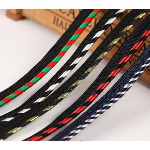 3Meters Red Green Black Blue Glittery Shiny Ombre Braided Piping Lip Cord Trim|Pillow Cushion Trim|Upholstery Edging Trim Sewing