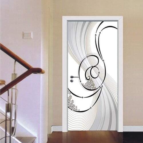 3D Wallpaper Sticker Door Self-Adhensive Waterproof Bathroom Door Stickers Wallpapers 3D Decorative Home Decor 2021 New Stickers