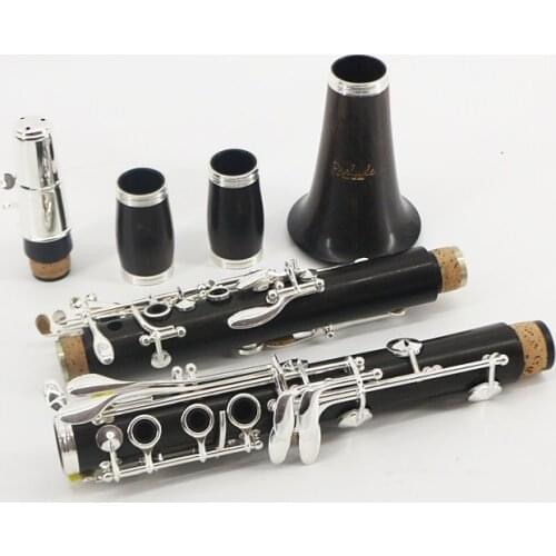 America Conn Ebony Clarinet 16 Key Bb Tune Wooden Professional Clarinet black with reeds, case glvoes