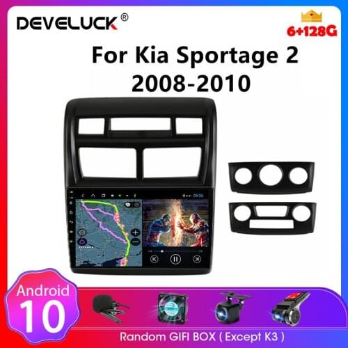 For Kia Sportage 2 2008-2010 Android 2 Din Car Player Stereo audio Radio Multimedia Video autoradio GPS MP5 DVD carplay speakers