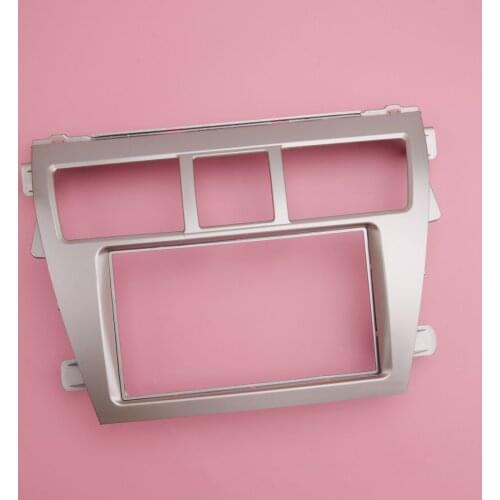 Car Stereo Fascia Frame Radio Frame Panel Dashboard Trim Kit 2 Din Fit For Toyota Vios Belta Yaris Sedan 2007 2008
