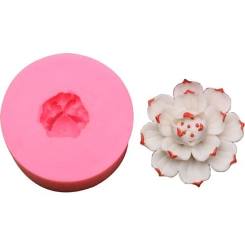 Buddhism Incense Sticks Holder Resin Molds 3D Lotus Flower Incense Burner Ashes Catcher Epoxy Resin Casting Mold Crafts