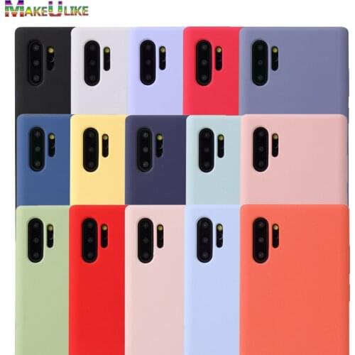 Case For Samsung Galaxy Note 10 Plus S10 S20 Plus S10e 10Plus S20 Ultra Case Liquid Silicone Note10 Soft Phone Back Cover
