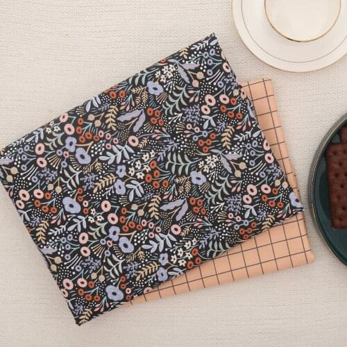 Flower Grid DIY handmade sewing craft 100% Cotton Fabric patchwork quilting home decor tissus baby dress cloth tecido tilda