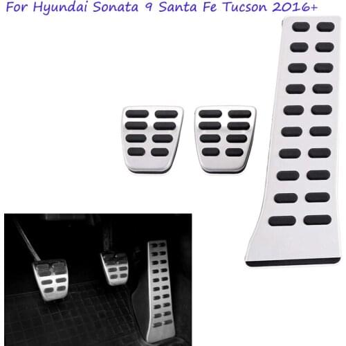 For Hyundai Sonata 9 Santa Fe Tucson 2016+ Car Interior Accessories Accelerator Non-Slip Pedal Brake Pedals Foot Pedal Cover