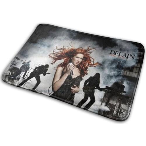Smoke Floor Guitar Mat Rug Carpet Anti-Slip Bedroom Entrance Door Mat Smoke Floor Guitar Delain