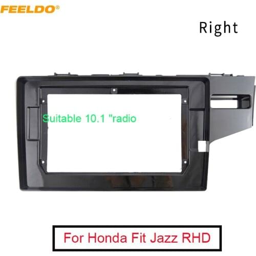 FEELDO Car Radio Stereo 2Din Fascia Frame for Honda Fit Jazz RHD 10.1 Inch Big Screen DVD Dashboard Panel Mount Trim Kit