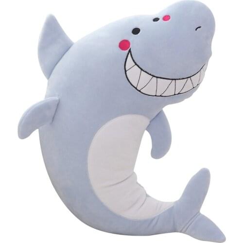 Kawaii Shark Plush Stuffed Toys Animals Novelty Soft Kawaii PP Cotton Cushion Toys For Children Birthday Boyfriend Gift