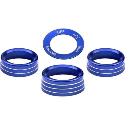 Air Conditioner CD Switch Button Knob & Engine Start Button Cover for Dodge Challenger Charger Chrysler 300/S 2015-2020