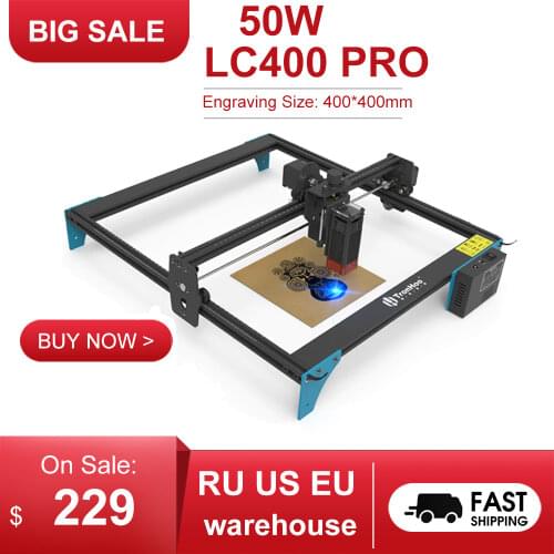 LC400 PRO 50W Laser DIY Laser Engraving Machine Fixed-focus Laser Cutter with 400x400mm Engraving Area Precision ± 0.01mm