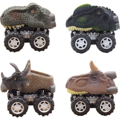 Simulation Dinosaur Model Mini Pull Back Dinosaur Car Childrens Dinosaur World Popular Science Toys Gifts For Children