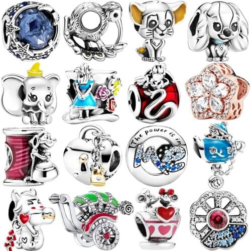 Fashion Cute European S925 Silver Charms Pendant Bead Fit Pandora charm Bracelet Bangle Trinket Jewelry For Women Girl Gift