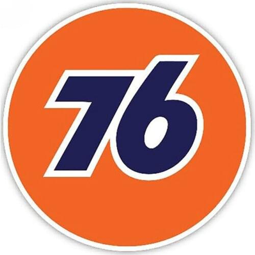 Fashion Funny Number Car Stickers 76 Gas Station Racing Window Truck Door Bumper Vinyl Decal JDM Auto Accessories,12cm*12cm