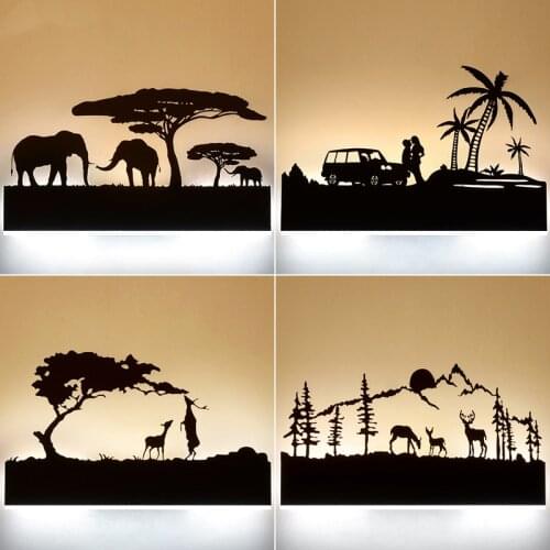 Nordic Romantic Wall Lamp Acrylic Lampshade Lighting Lamps Modern Living Room Bedroom Bedside Upside Down Animal Bedside Lamp