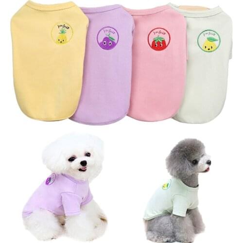 Small Dog Clothes Funny Cute Fruit Shirts Warm Autumn Winter Pet Sweater Puppy Clothing Pomeranian York Costume Chihuahua Outfit