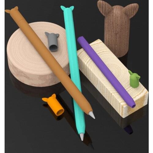 Pencil1/2 cute animal silicone pencil case on for Apple Pencil 1 2 protective cover tablet touch pen suits for i Pad