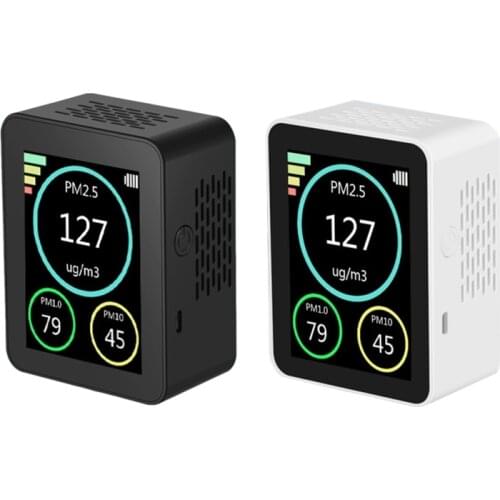 PM2.5 PM1.0 PM10 Haze Particle Detector Air Quality Tester Home Office Air Quality Monitor TFT Gas Analyzer Instrument