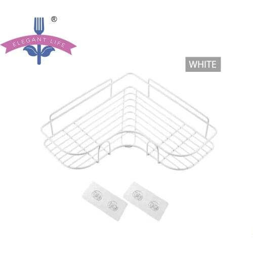 Bathroom Shelf Metal Shelf Storage Rack Stainless Steel Punch-Free Firm Shower Kitchen Fitted Wall Storage Organizer Rack RU ES