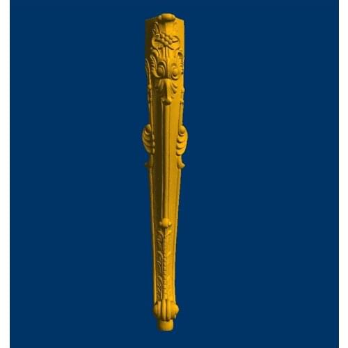 Relief Sculpture 3D model STL dtable legs Western Furniture leg--7