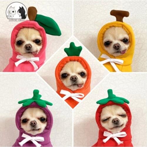 Cute Fruit Pet Dog Clothes Cartoon Clothes For Dogs Cotton Dog Cat Vest Shirt For Small Medium French Bulldog Outdoor Costumes