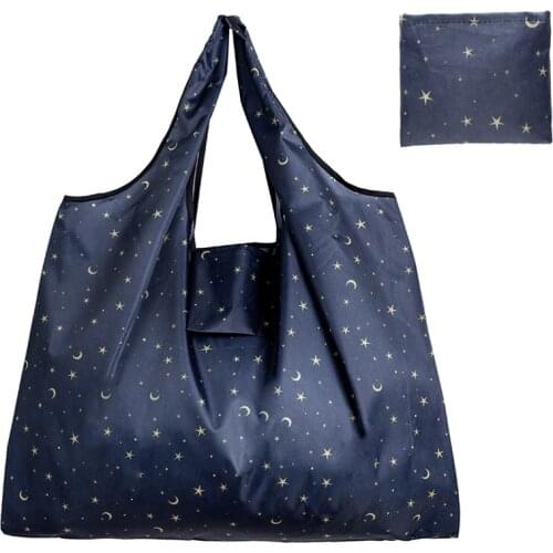 Tote Bags Folding Shopping Bag Eco-friendly Reusable Portable Shoulder Handbag for Travel Grocery Pocket New