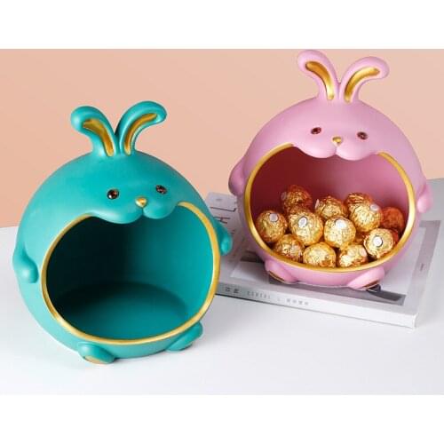 Home Decorations Storage Ornaments Candy Fruit Nut Container Statue Key Organizer Sculpture Adornos Para Casa Decoracion Sala