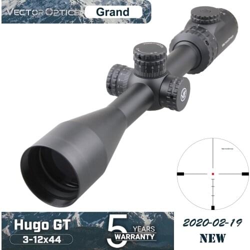 Vector Optics Hugo 3-12x44 GT Rifle Scope 11 Levels Red Hunting 1 Inch 25.4mm Riflescope Optical Sight Shock Proof .223 .308win