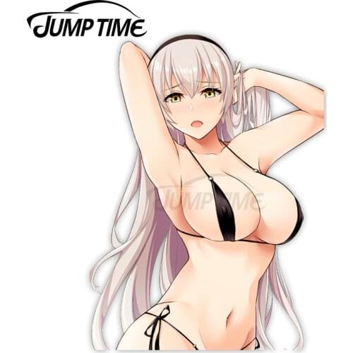 Jump Time 13 x 6.6cm For Zerono Kiseki Elie Mac Dowell Car Stickers Windows Decal Sunscreen Motorcycle Vinyl Material Decoration