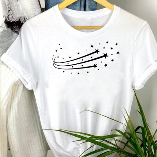 Women Kawaii Clothes Star Cute 90s Clothing Printing Fashion Short Sleeve Summer Print Tshirt Female Tee Top Graphic T-shirt