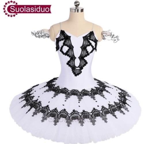 White Professional Ballet Tutu Black Swan Performance Stage Wear Women Ballet Dance Competition Costumes Girl Ballet Skirt