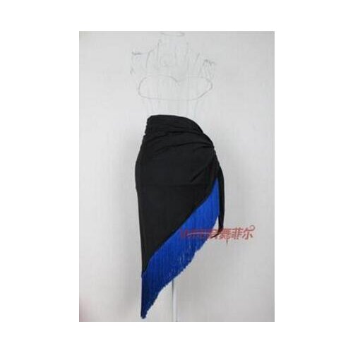 New 2016 Sexy Cheap Black Red Fringe Ballroom Tango Skirt Scarf Dress Latin Dance Costumes For Women