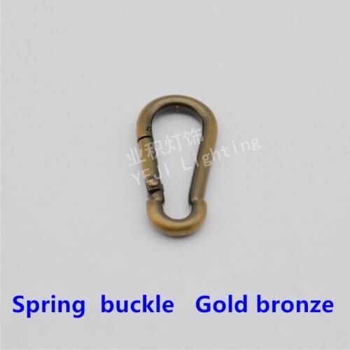 Gold bronze spring catch Chains hanging chain lock Carabiner Activities buckle Crystal chandeliers Lighting Accessories DIY