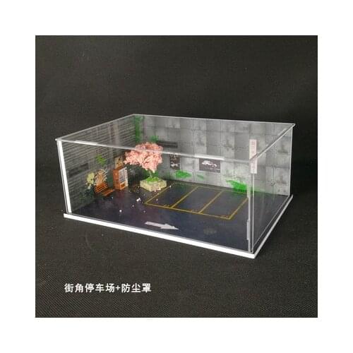 1/64 parking lot scene Japanese street model car garage photo prop garage parking show