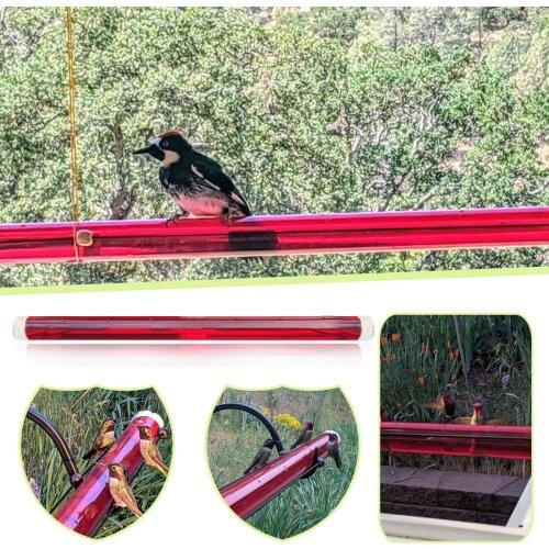 1PC Hummingbird Feeder Annas Best Hummingbird Feeder With Hole Birds Feeding Transparent Pipe 43cm Pet Supplies Easy To Clean