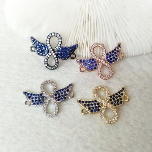 10 Pieces CZ zircon Micro Pave Connector,Double Bails Beads Charm,DIY Bracelet Jewelry Finding CT284