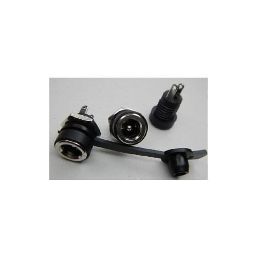 100sets DC-022B 5.5*2.1 / 5.5 x 2.1mm DC Power Socket/ DC Connector Panel Mounting 100pcs DC-022B & 50pcs waterproof cap