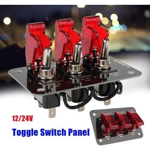 12V 24V Toggle Switch Panel Light Breaker Ignition Start Stop Button 20A Fuse 4x4 Racing Car Accessories For Boat Truck Trailer