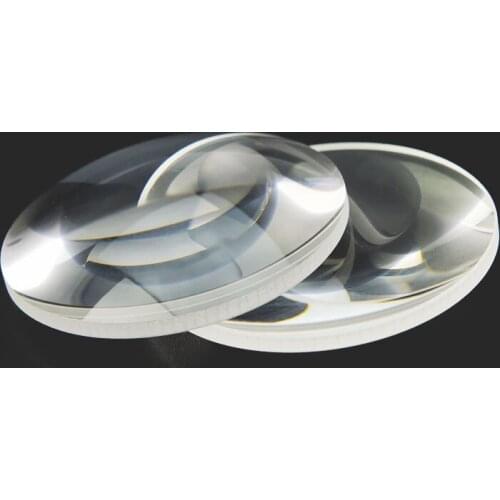 2pcs 50mm Diameter ZF2 Optical Glass Focal Length 80mm Plano Convex Lens with infrared antireflection coating Film