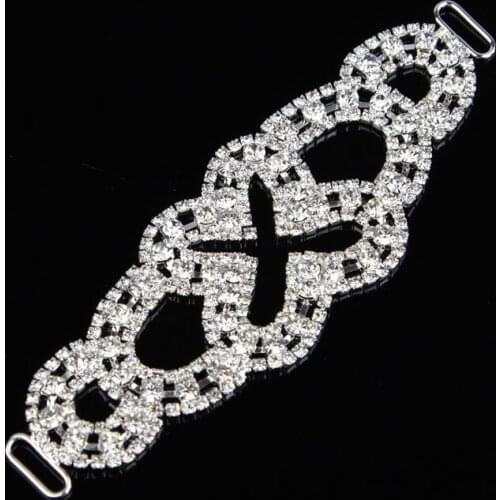 30 Pcs Swimsuit Rhinestone Diamond Bikini Connectors Bikini Buckle Crystal Trimming 13*4.2cm
