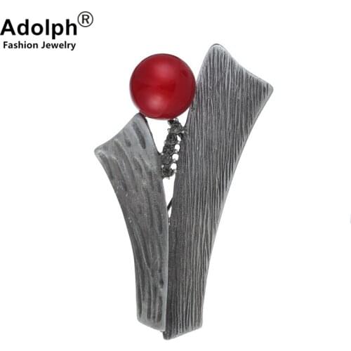 ADOLPH Jewelry Vintage Beads irregular Student Brooch Pins Fashion Metal Scarf Pins Christmas Gift Banquet Weddings Accessories