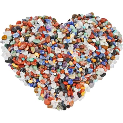 9-12mm 460g Mixed Crystal Tumbled Stone Chips Crushed Pieces Irregular Stones Beads Jewelry Accessory For Making Decoration