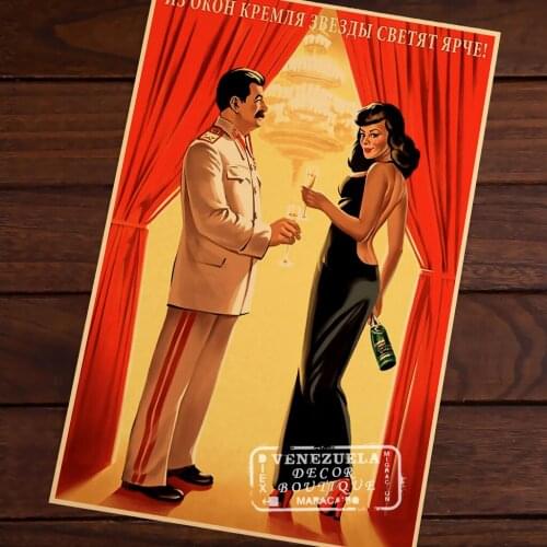 Joseph Stalin Black Dress Beauty Sexy Cool Pin-Up USSR Vintage Retro Canvas Poster DIY Wall Home Bar Posters Home Decor Gift