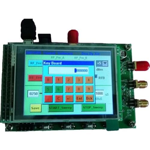 DF5355 module touch color screen lcd sweep RF signal source VCO microwave frequency synthesizer PLL