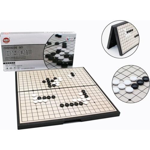 Chinese old board game weiqi checkers folding table,magnetic Go game ,magnetic chess game toy gifts plastic go game J079