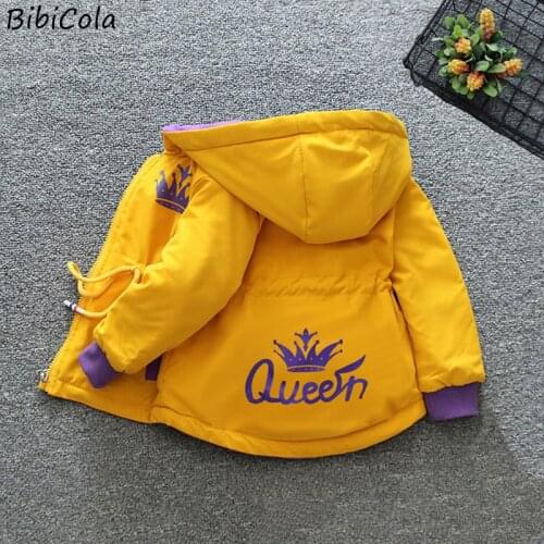 Winter Baby Girls Clothes Hooded Crown Waist Coat Jacket Jacket Plus Velvet Thick Coat