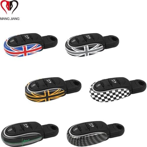 Hot For Mini Cooper Clubman Countryman F54 F55 F56 F57 F60 Union Jack Titanium Alloy Metal Car Key Case Cover Shell Accessories