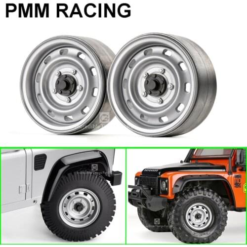 2pcs 1.9 inch metal Tire lock tire Beadlock wheels hub Silver For 1/10 RC Crawler Car Traxxas RC4WD D90 D110 SCX10 CFX TRX4 TRX6