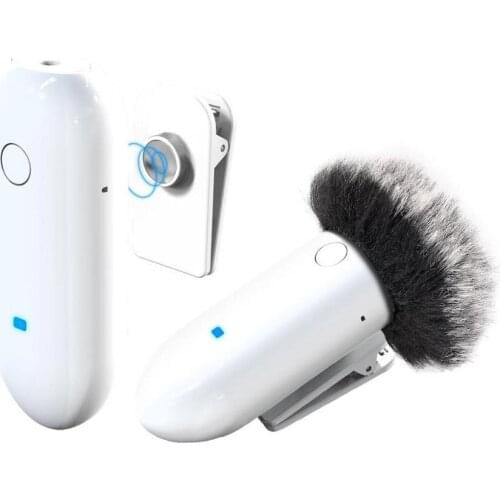 LENSGO 318C Professional Lavalier Wireless Microphone Vedio Vlog Audio Record Clip-on Lapel Mic For Cell Phone Camera